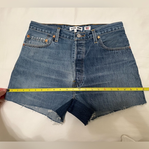 Re/Done Levi’s 90’s Crop Low Slung Short Size 27 - Picture 11 of 12